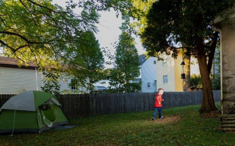 Tent in Backyard