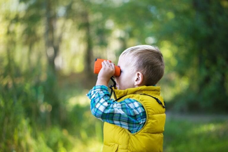 Child with Binoculars