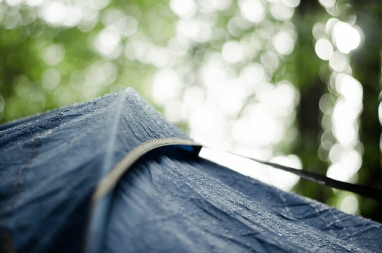 Tent Covered in Water