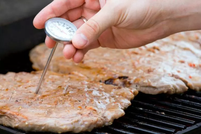 Checking Temperature of Meat