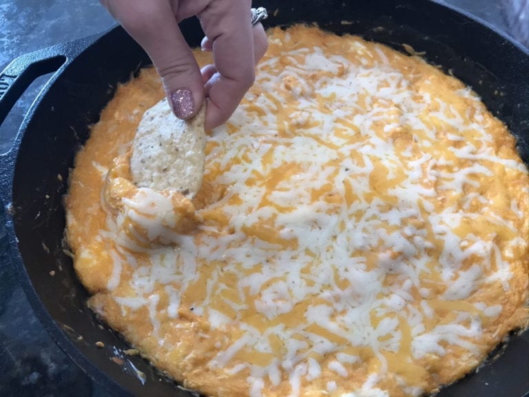 Smoked Buffalo Chicken Dip - Finished