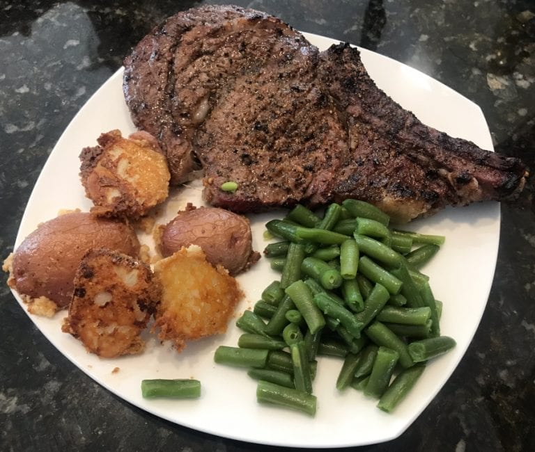 Ribeye Steaks on the Big Green Egg - Plated