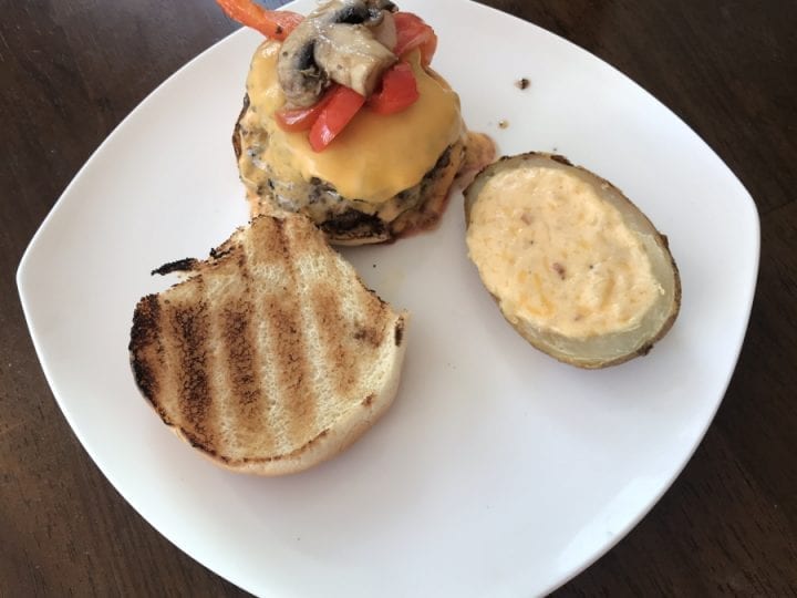 baked potato green egg