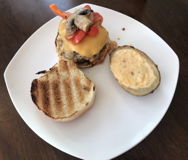 Twice Baked Potatoes - Plated With Smash Burger