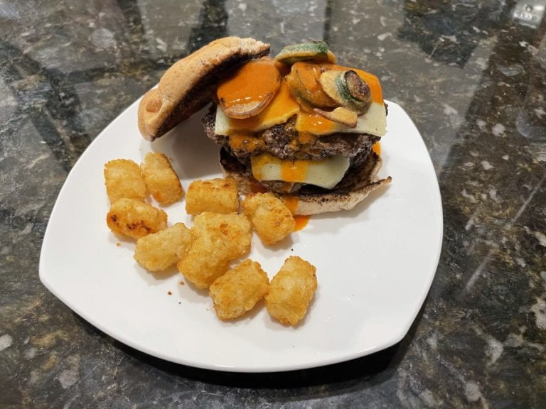Esman's Fire Smash Burger w Jalapenos