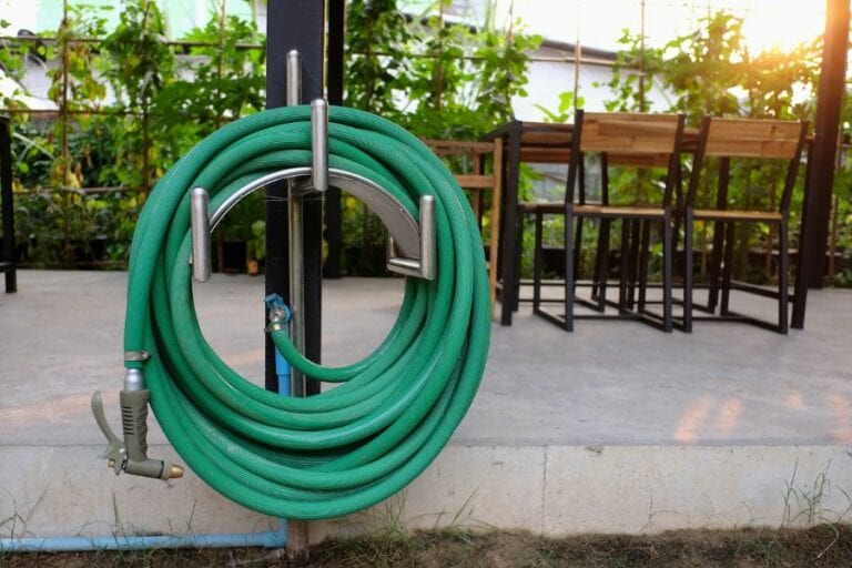 Garden Hose on Hooks