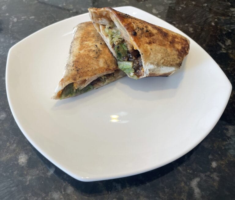 Own - Zesty Honey BBQ Chicken Wrap on the Blackstone Griddle - Plated
