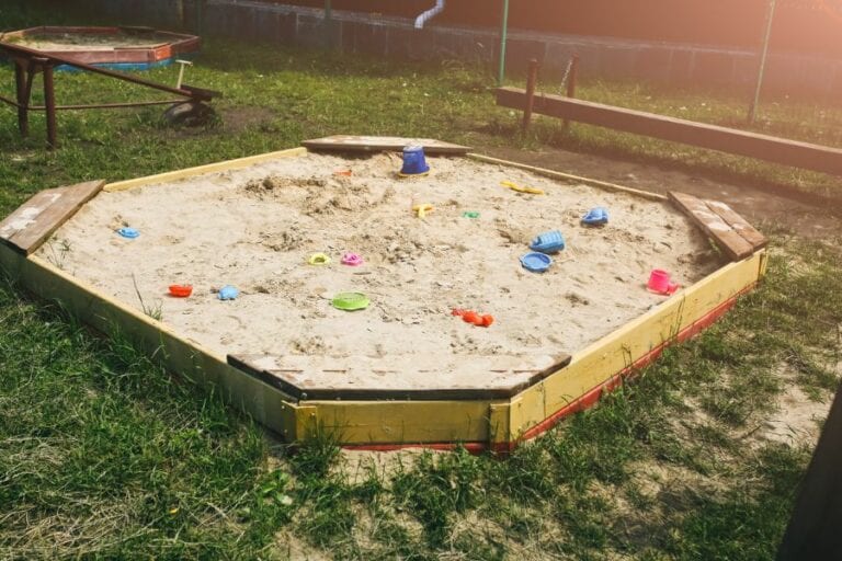 Sandbox in Backyard