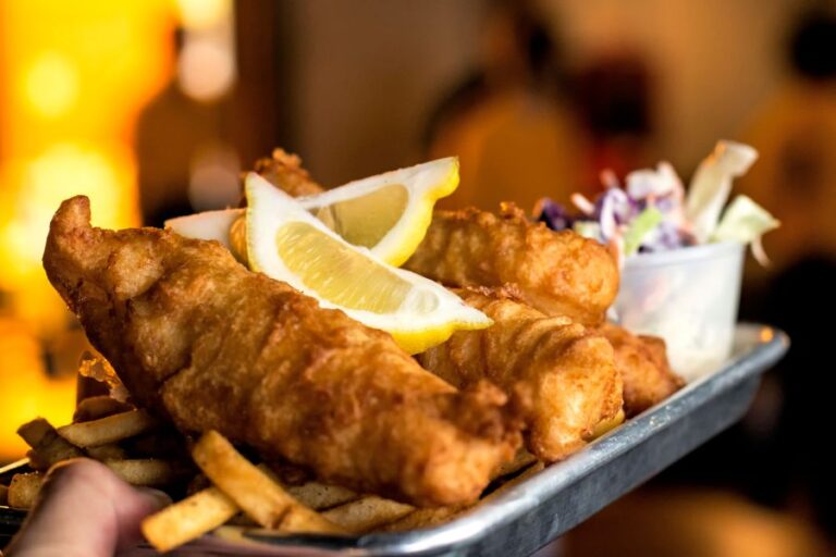 Fish and Chips With Coleslaw