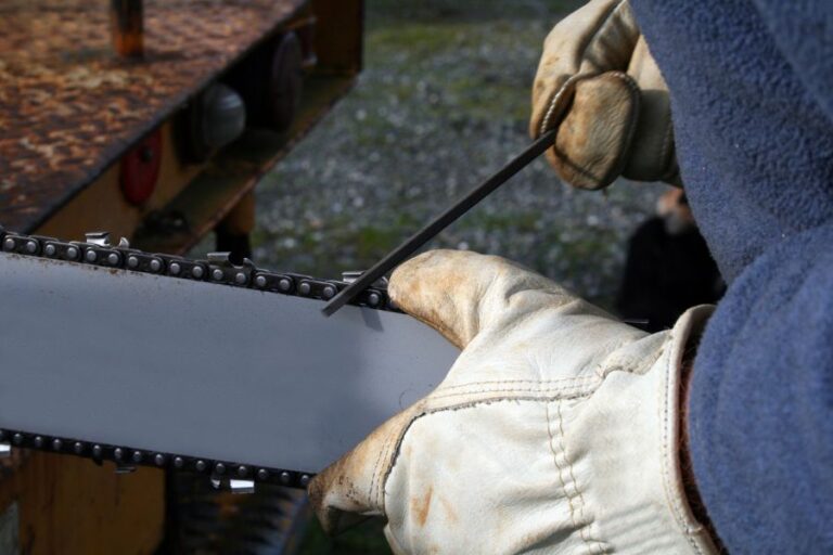 Sharpening the Teeth on a Chainsaw