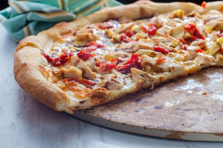 New York Specialty Pizza on a Pizza Stone