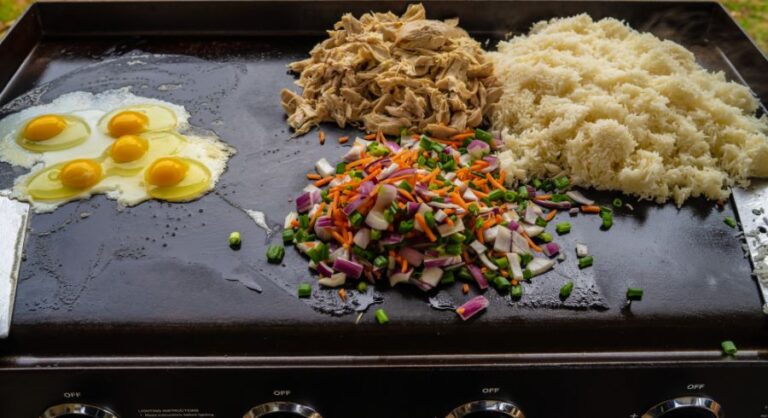 Cooking Chicken Fried Rice on a Blackstone Griddle