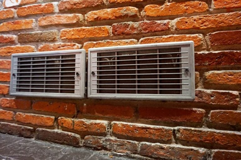 Outdoor Vents on an Older Brick Wall