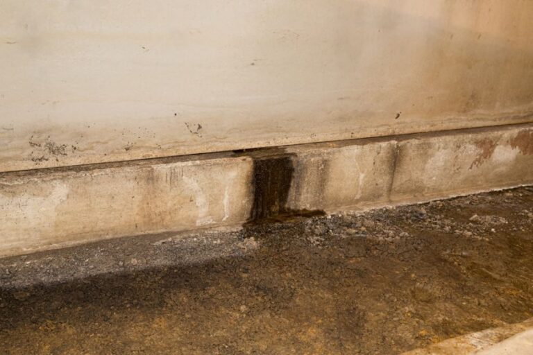 Water Leaking Through the Foundation Into a Crawlspace