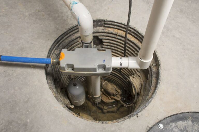 Sump Pump Installed in a Concrete Floor