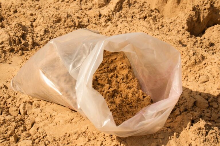 Bag Full of Fine Sand for a Sandbox