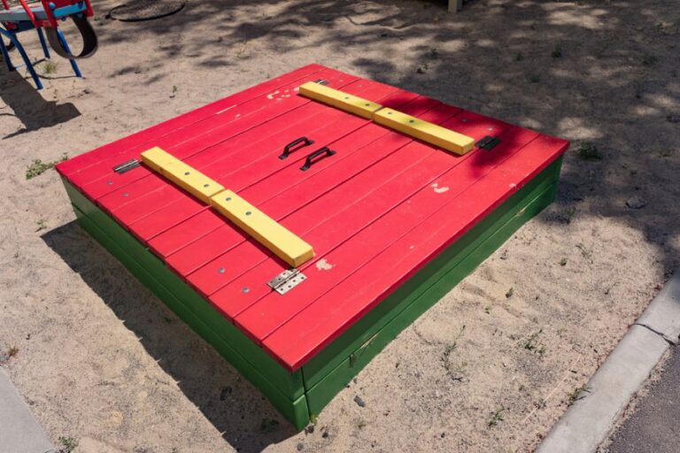 Wooden Sandbox With a Wooden Foldable Cover