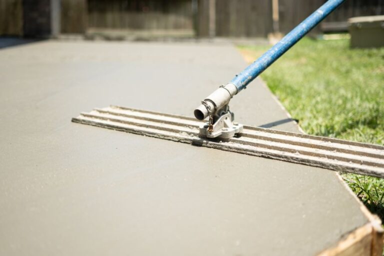 Smoothing Concrete for a New Patio