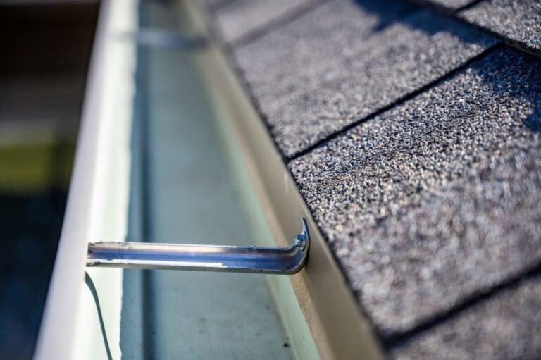Closeup View of Clean and Clear Gutters