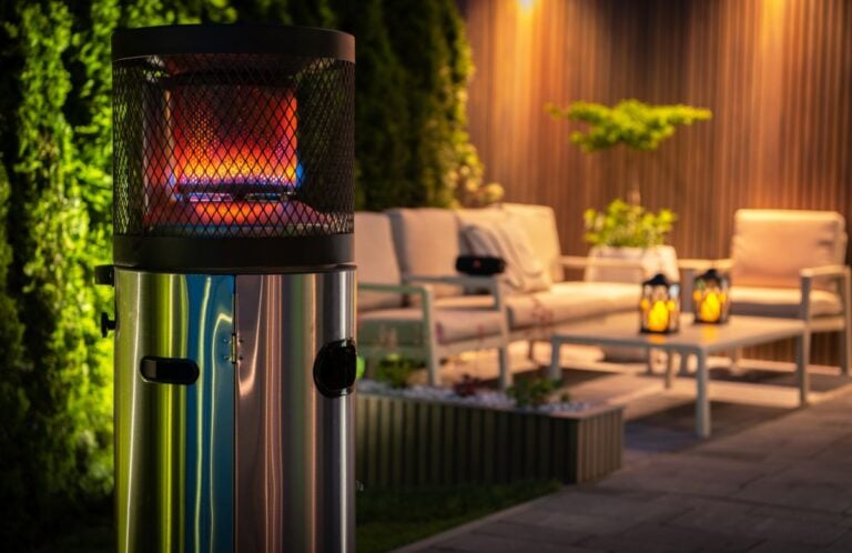 A Patio Heater Up Close
