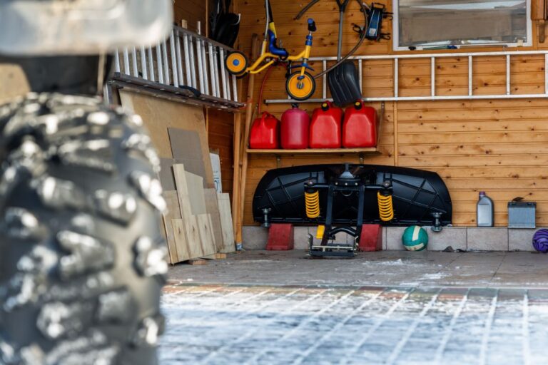 An Open Garage on a Cold Day
