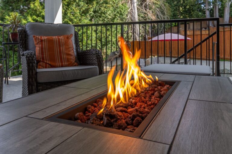 A Fire Pit Under a Large Gazebo