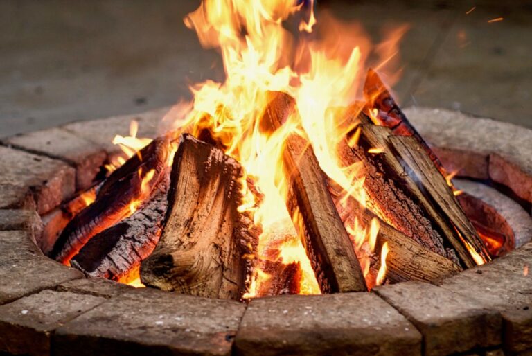 A Large Fire in a Fire Pit