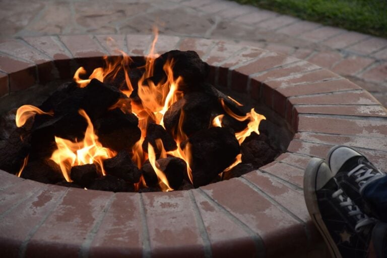 Sitting Around a Fire Pit at Night