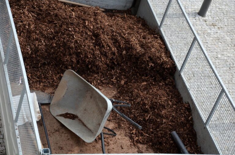 Unloading a Truck Load of Mulch