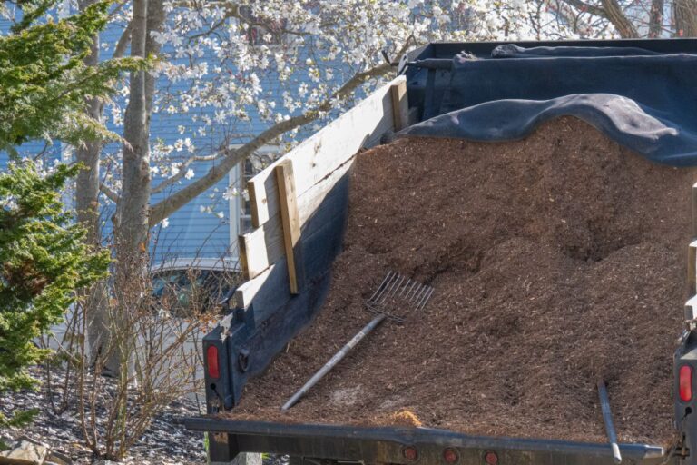 Unloading a Truck-Load of Mulch
