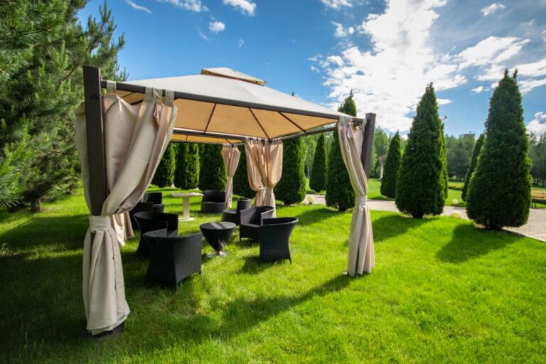 Two Gazebos on Grass