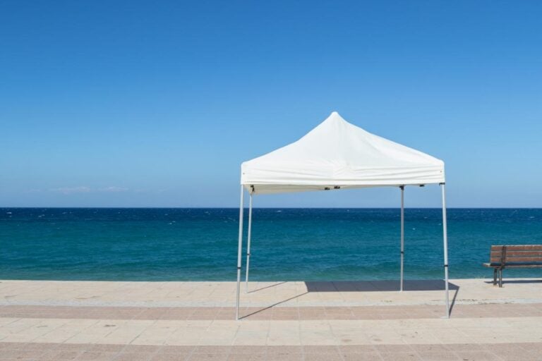 Pop-Up Gazebo on a Walkway