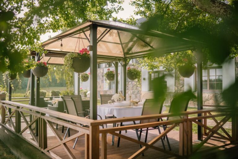 Beautiful Deck With Gazebo and Seating