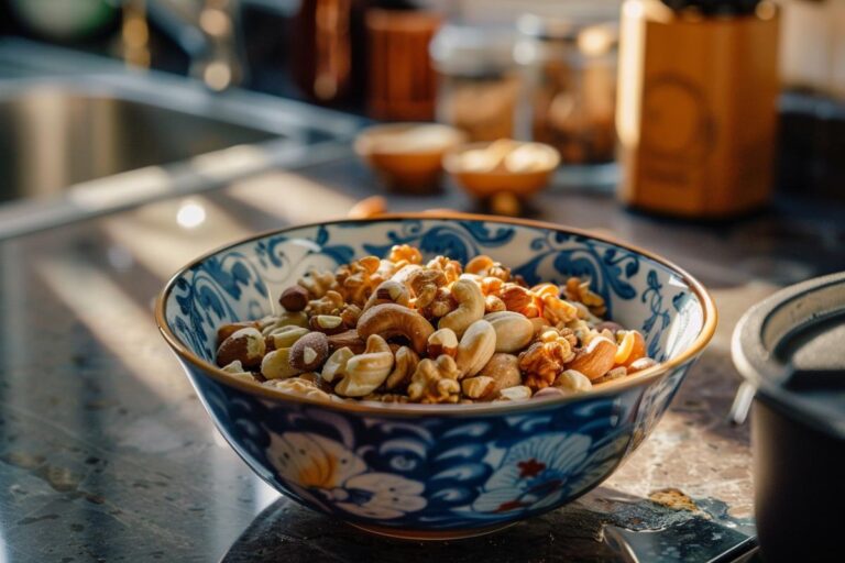 A Bowl of Smoked Nuts and Seeds