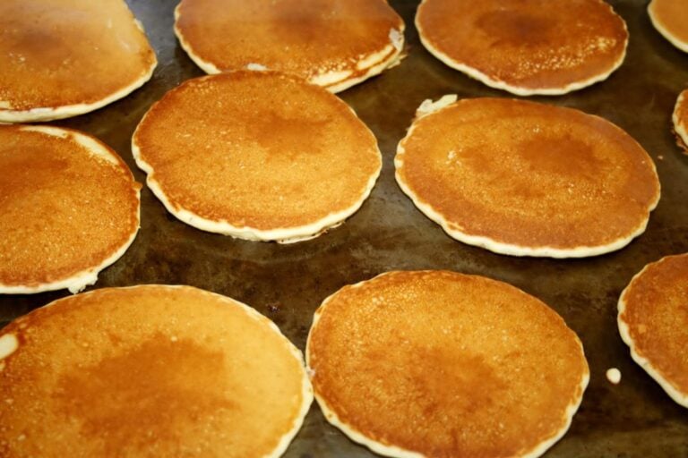 Pancakes on a griddle